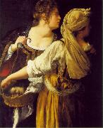GENTILESCHI, Artemisia Judith and her Maidservant  sdg oil on canvas